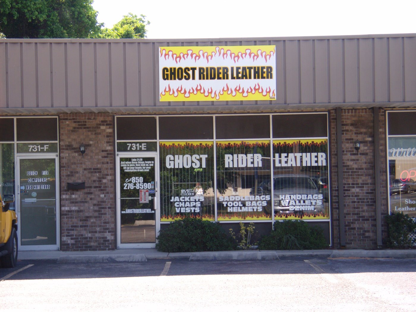 Ghost Rider Leather standalone motorcycle shop Panama City Florida